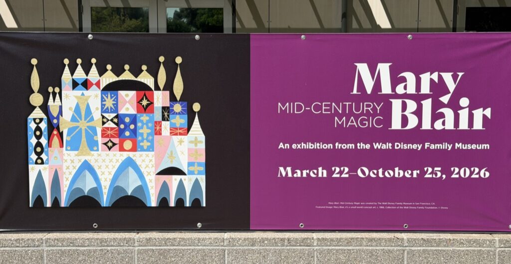 A picture of the Mary Blair Banner at the Napa Valley Museum, Yountville.