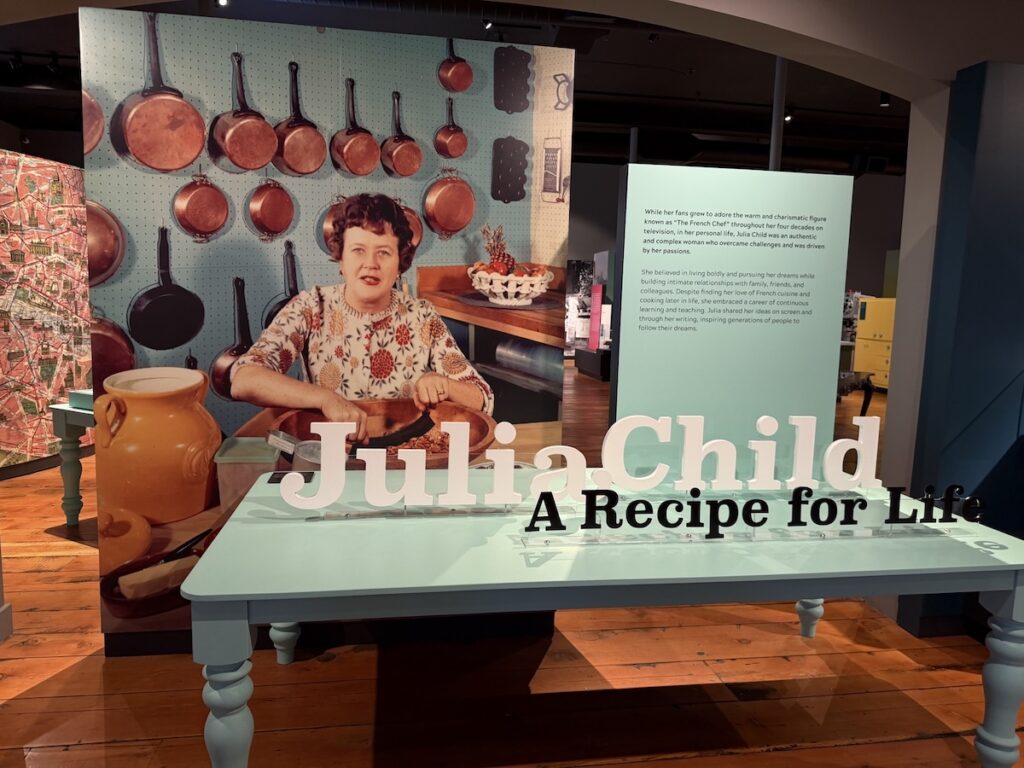 Julia child exhibit at the Napa Valley Museum