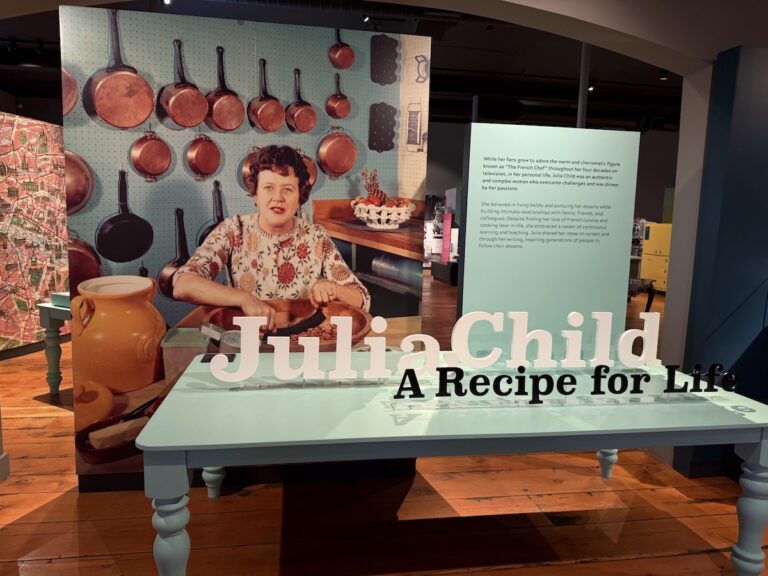 A picture of the Napa Valley Museum of art and culture in Saint Helena, the Julia Child exhibition, Napa Valley Museum, interior gallery