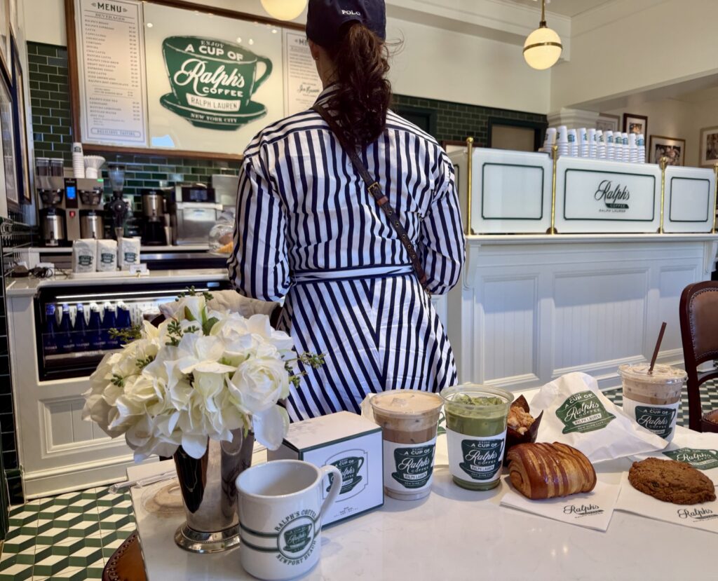 Ralphs coffee interior Café picture with lattes and pastries