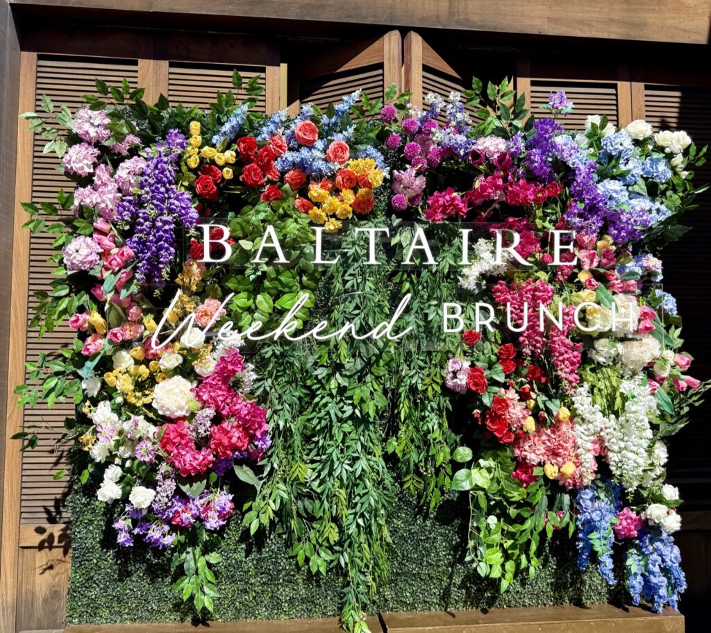 A picture of Voltaire weekend, brunch Instagram photo area as you enter the restaurant