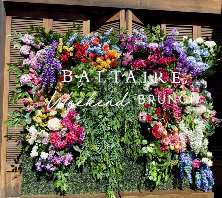 A picture of Voltaire weekend, brunch Instagram photo area as you enter the restaurant