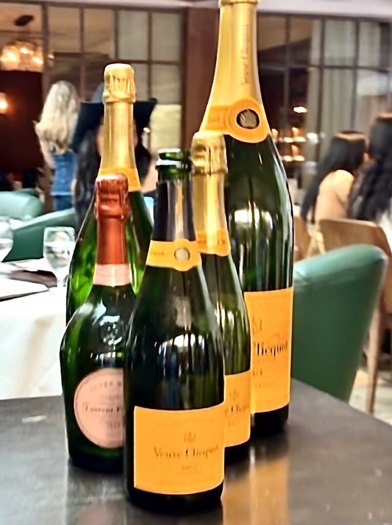 A picture of champagne bottles at Baltaire