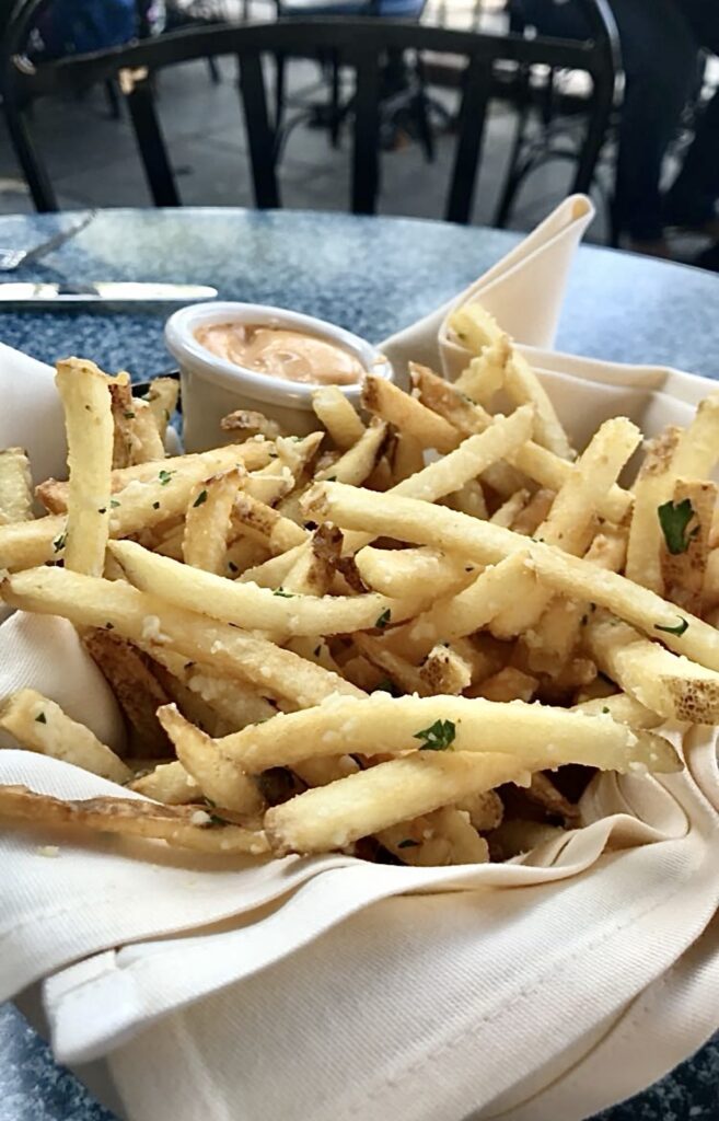A picture of pommes frites from café Orleans at Disneyland.