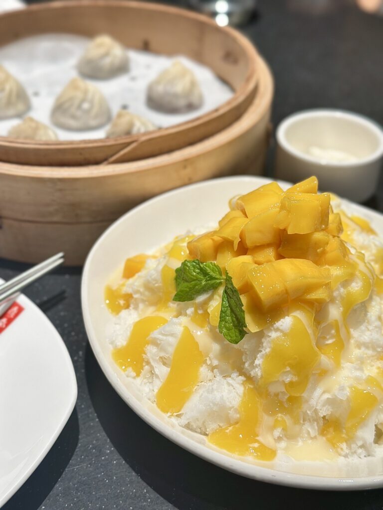 Shaved snow with mango from Din Tai Fung.