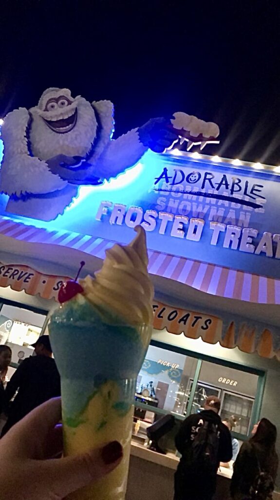 A picture of the Pixar Pier Frosty Parfait from Adorable Snowman Frosted Treats.
