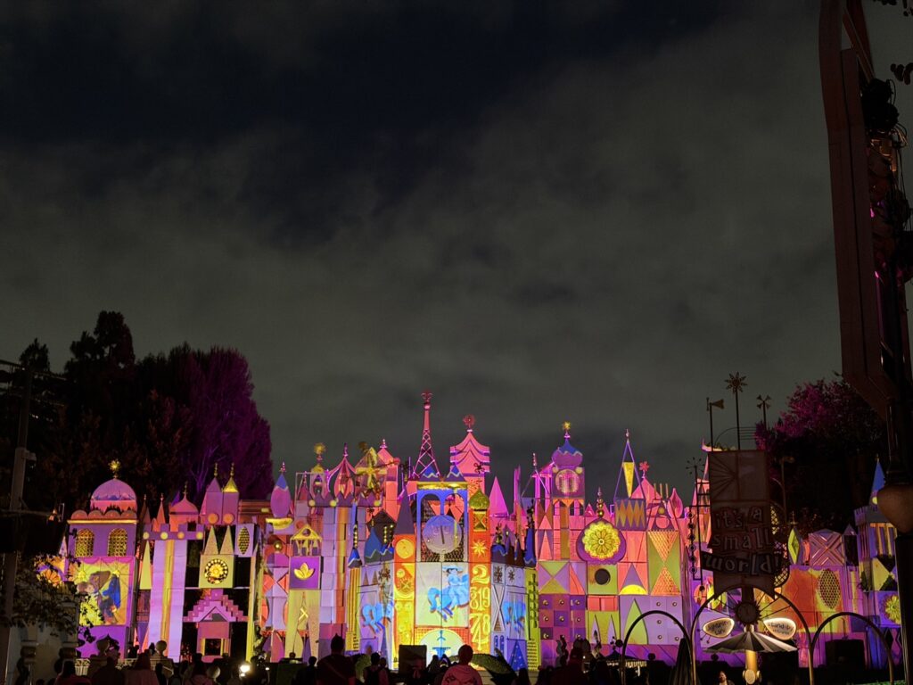 A picture of Disneyland's 70th Anniversary Tapestry of Happiness featuring Beauty and the Beast.