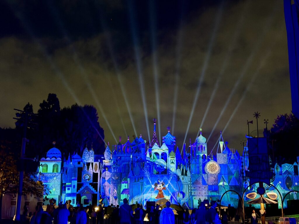 A picture of Disneyland's 70th Anniversary Tapestry of Happiness featuring Mickey.